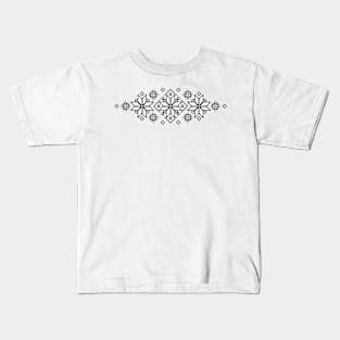 Pattern with Ornamental Composition Inspired by Ukrainian Traditional Embroidery Kids T-Shirt